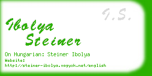 ibolya steiner business card